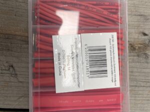 krimpkous set met verschillende maten kleur ROOD