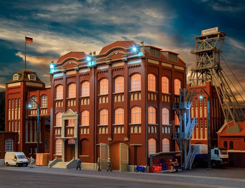 Kibri bouwpakket 39848 fabriekskantoor met werkplaats H0