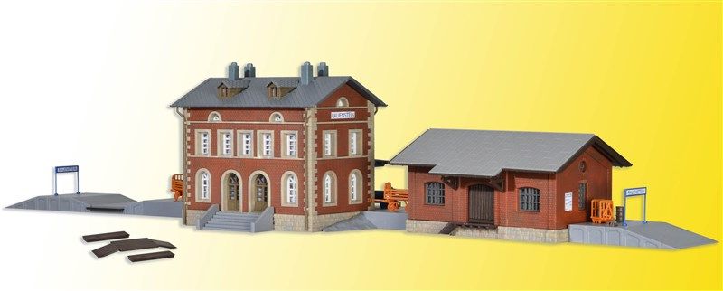 Kibri bouuwpakket 37396 station rauenstein met goederenloods N - Afbeelding 3