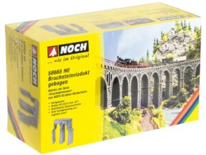 Noch bouwpakket kant en klaar 58665 bruchsteinviadukt gebogen H0