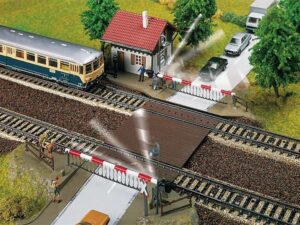 faller bouwpakket 120174 overweg met baanwachtershuisje H0