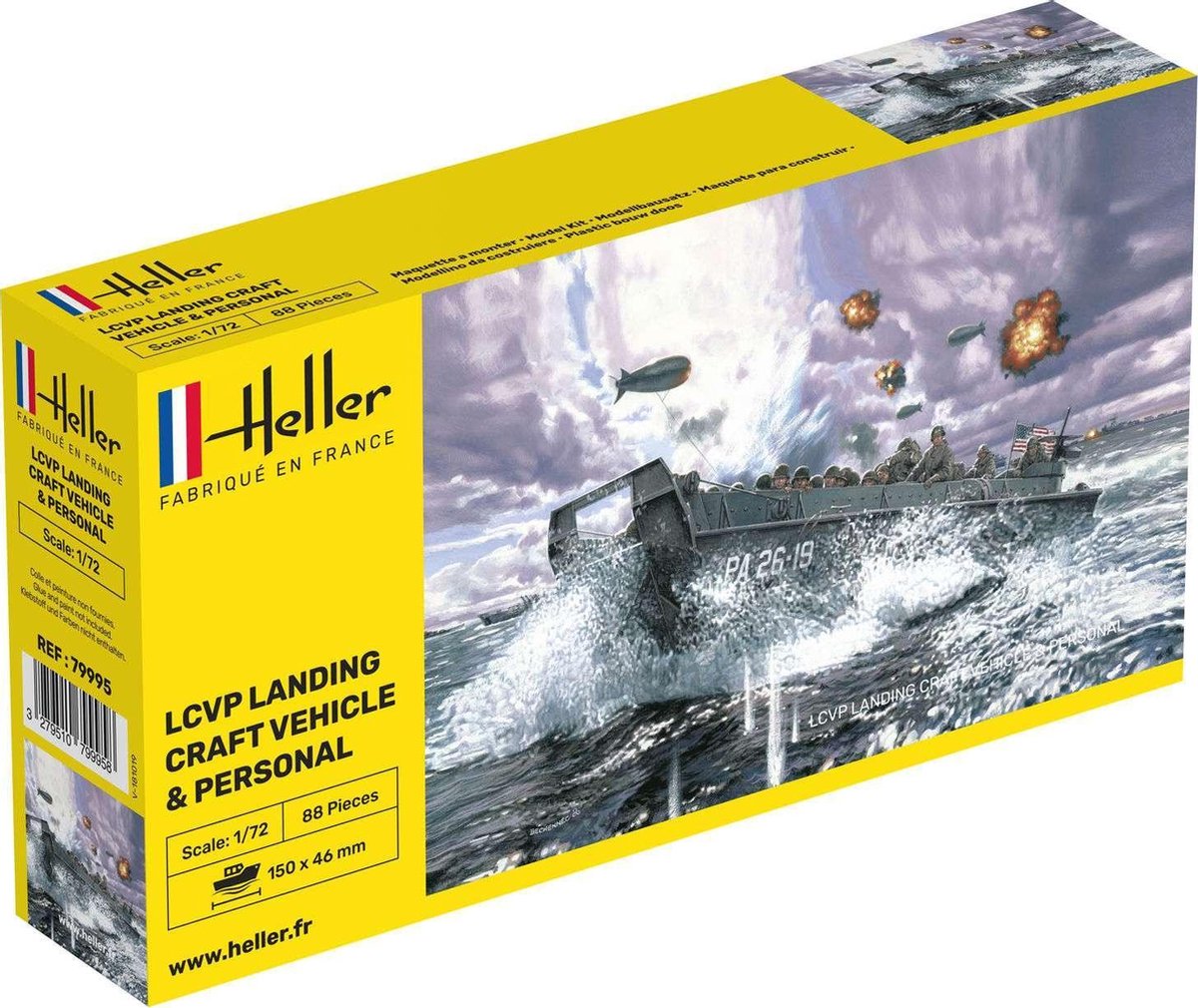 Heller 79995 lcvp landing craft vehicle & personal 1:72