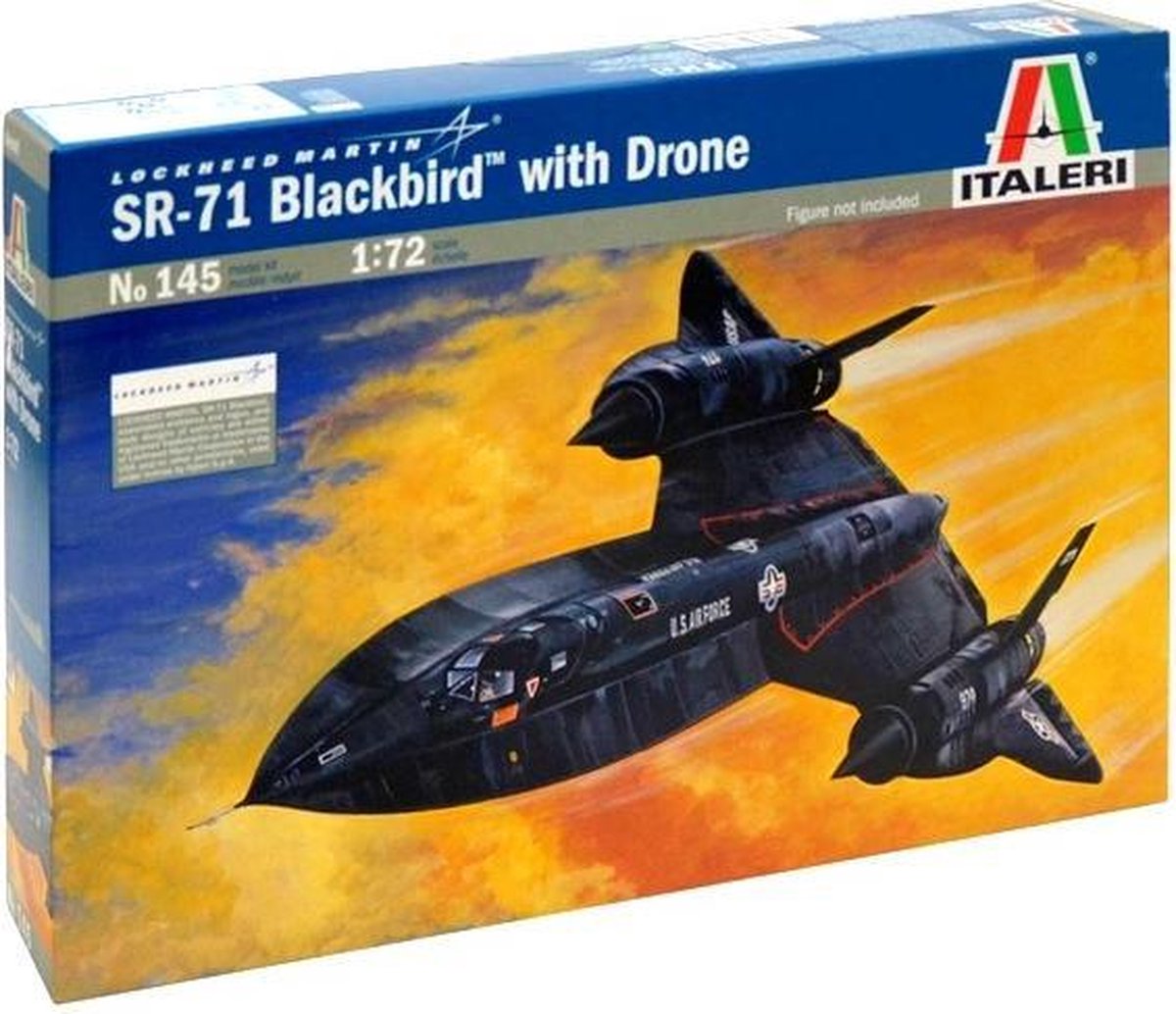 Italeri 145 sr-71 blackbird with drone 1:72