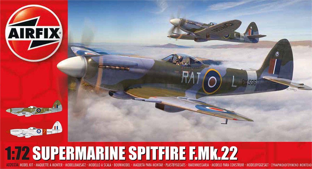 Airfix A02033A supermarine spitfire f.mk22 1:72
