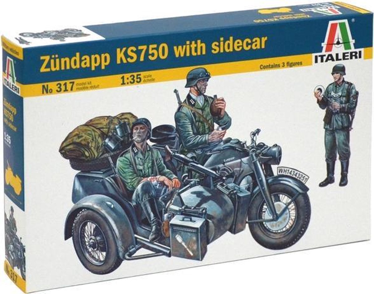 Italeri 317 zundapp ks750 with sidecar 1:35