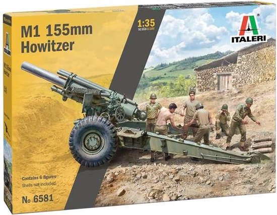 Italeri 6581 m1 155mm howitzer with crew 1:35