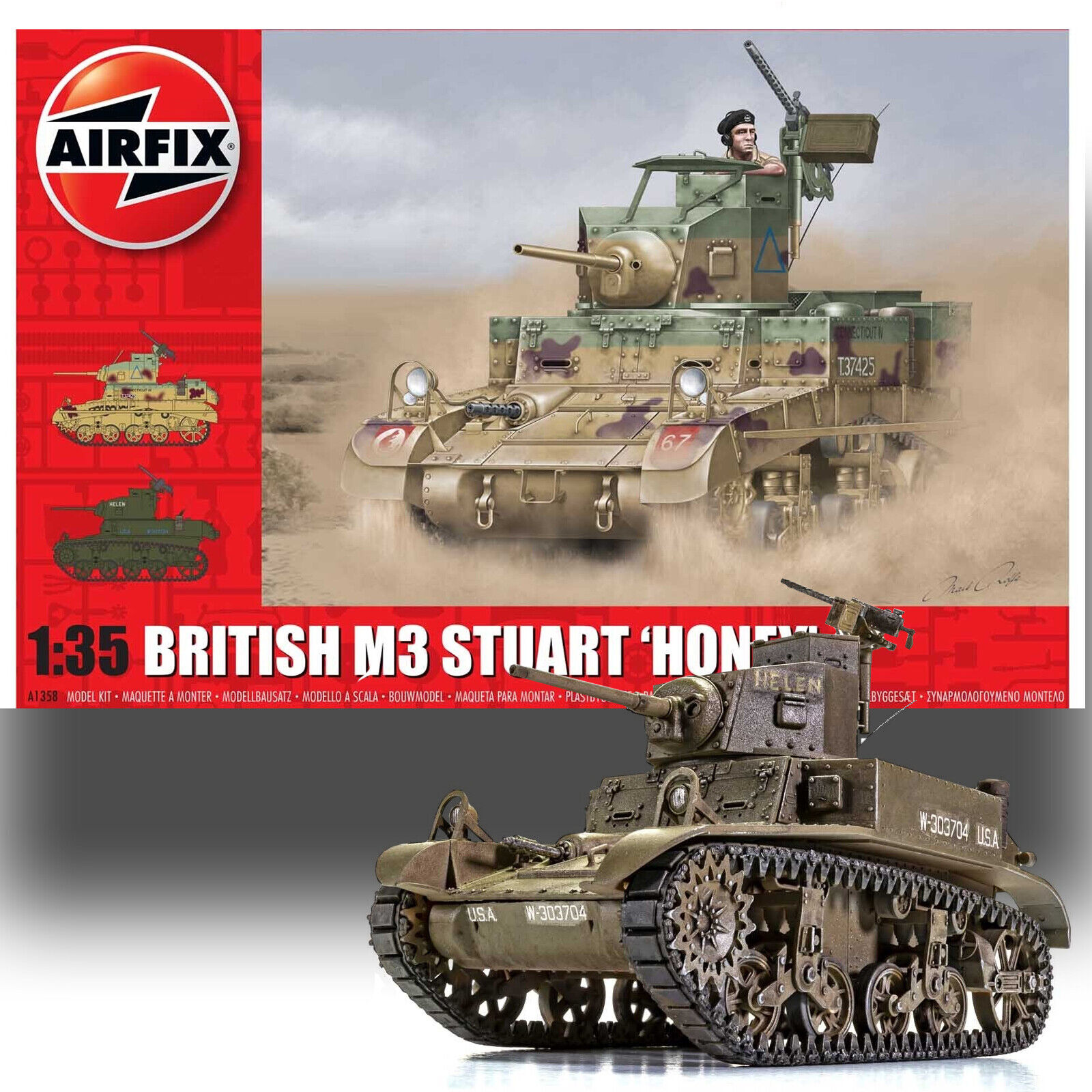 Airfix A1358 british m3 stuart honey 1:35