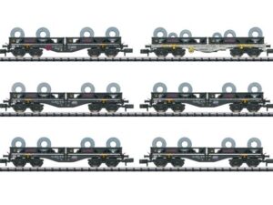Marklin Minitrix T15080 set goederenwagons Coil transport 6 delig Spoor N NIEUW
