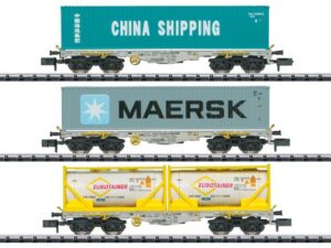 Marklin Minitrix T18703 containerwagenset type sgmmns 190 spoor N NIEUW
