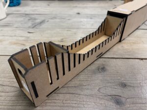 Transportbox spoor N 1 delig bouwpakket mdf 3mm