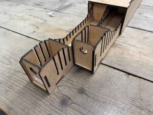 Transportbox spoor N 2 delig bouwpakket mdf 3mm