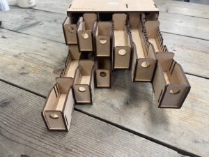 Transportbox 12 delig spoor N 3mm mdf bouwpakket