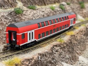 Fleischmann dubbeldekkers rijtuig met verlichting in vervangende verpakking spoor N