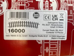 marklin lgb 16000 gebogen rails nieuw