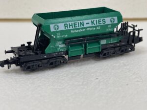 minitrix 13569 rhein kies stortwagen 4 asser gebruikt