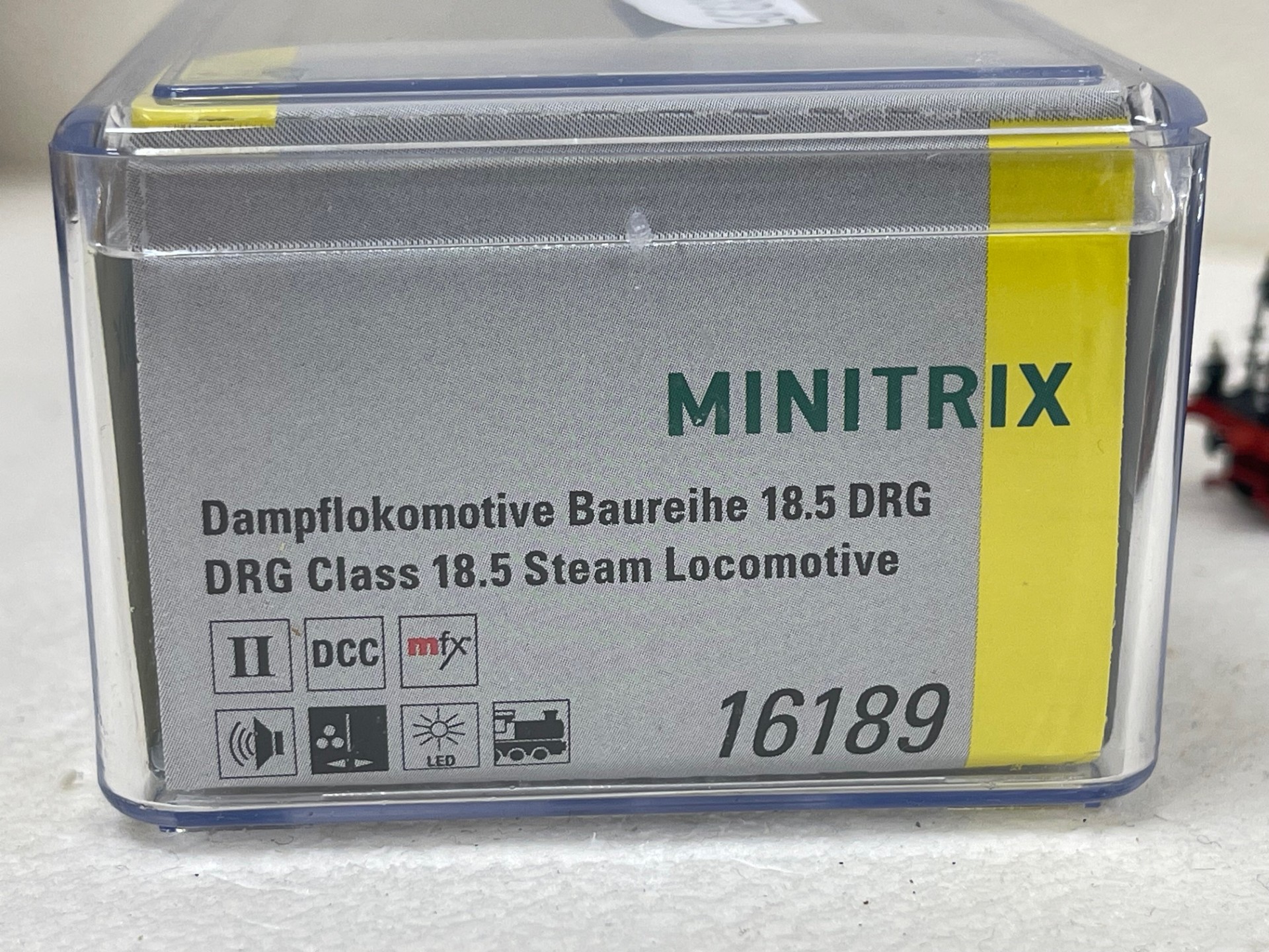 minitrix 16189 stoomlok baureihe 18.5 drg digitaal met sound spoor N nieuw