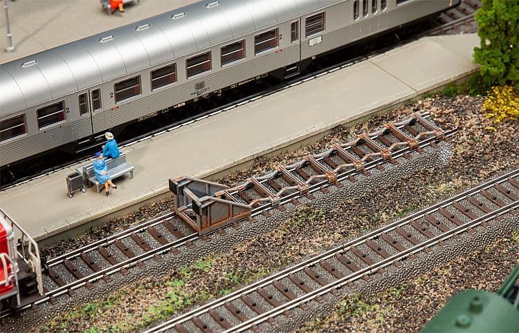 Faller Bouwpakket 120322 Stootblokken Met Schaarremmen 2 Stuks - Schaal 1:87 / H0