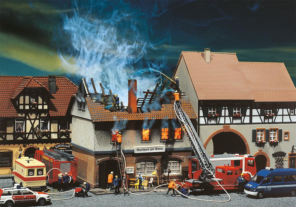 Faller Bouwpakket 130429 Afgebrand Pension Zur Sonne - Schaal 1:87 / H0