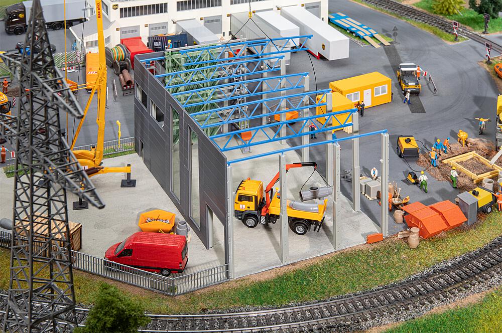 Faller Bouwpakket 130892 Industriehal In Aanbouw Systeembouw - Schaal 1:87 / H0
