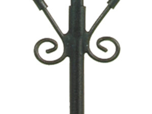 Viessmann 6473 Lantaarnpaal zwart met twee armen en met warm wit LED licht - Schaal 1:160 / N