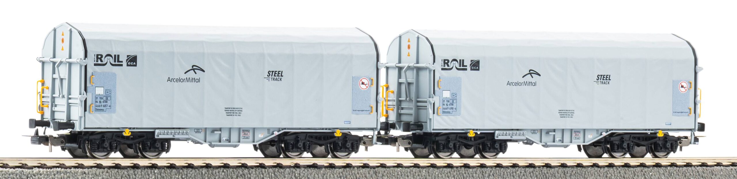 Piko 28344 Set van twee schuifwandwagons van ATIR Rail Tijdperk VI - Schaal 1:87 / H0 Nieuw