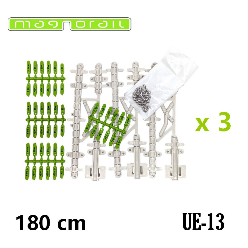 Magnorail – Uitbreiding set Track 3 x 60 cm – Nieuwe generatie 3 (UE-13)