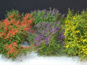 GMS Bloeiende Struik Set – 6 stuks in de kleuren Oranje/Paars/Geel | gmbushc
