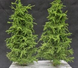 GMS Bomen - Middelgroene Sparren - 2 x 15 cm - Schaal N t/m H0 (gms15m2)