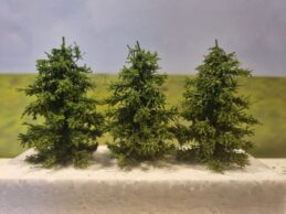 GMS Bomen - Middengroene Sparren - 3 x 10 cm - Schaal Z t/m H0 (gmss4m)