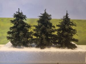 GMS Bomen - Olijfgroene Sparren - 3 x 10 cm - Schaal Z t/m H0 (gmss4o)