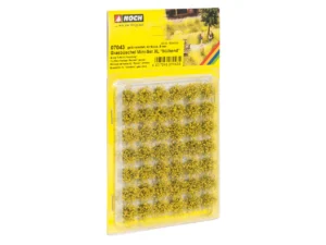 Noch 07043 Grasbosjes Mini-Set XL Bloeiend Geel, 42 stuks van 9 mm