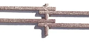 Noch 13010 Hekwerk Rondhout, 18 stuks samen 100 cm - Schaal 1:87 / H0