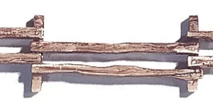 Noch 13030 Hekwerk Ruw hout, 12 stuks samen 100 cm - Schaal 1:87 / H0