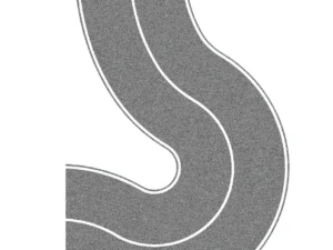 Noch 34204 Provincialeweg Grijs Bochten, 2 Stuks x 4 cm breed - Schaal 1:160 / N