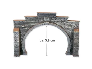 Noch 34852 Tunnelportaal 2-sporig, 12,3 cm x 8,5 cm - Schaal 1:160 / N