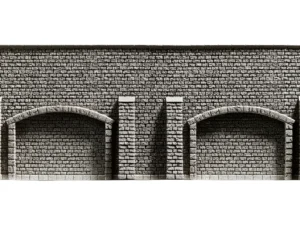 Noch 34859 Stenen Steunmuur met Bogen, Extra Lang, 39,6 cm x 7,4 cm en handgeschilderd - Schaal 1:160 / N
