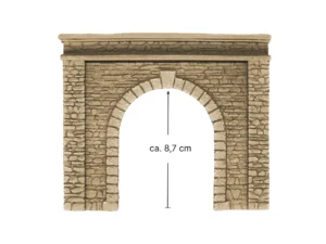 Noch 58061 Tunnelportaal 1-sporig, 15 cm x 12,5 cm - Schaal 1:87 / H0