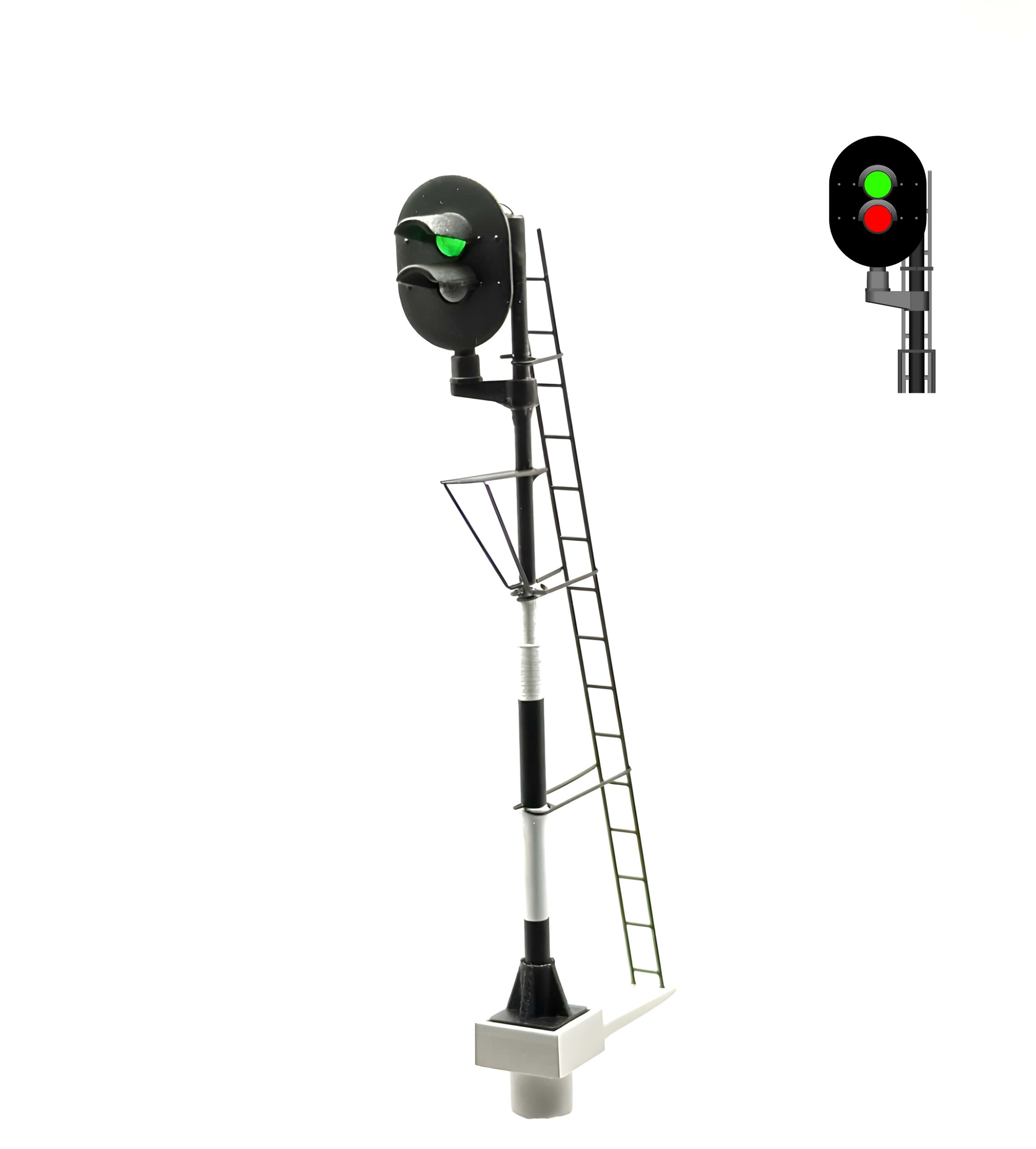 Mafen Lichtsein 913701 NS - Hoofdsein met 2 leds (Groen/Rood) Plaatsing rechts van de rails - Schaal 1:87 / H0