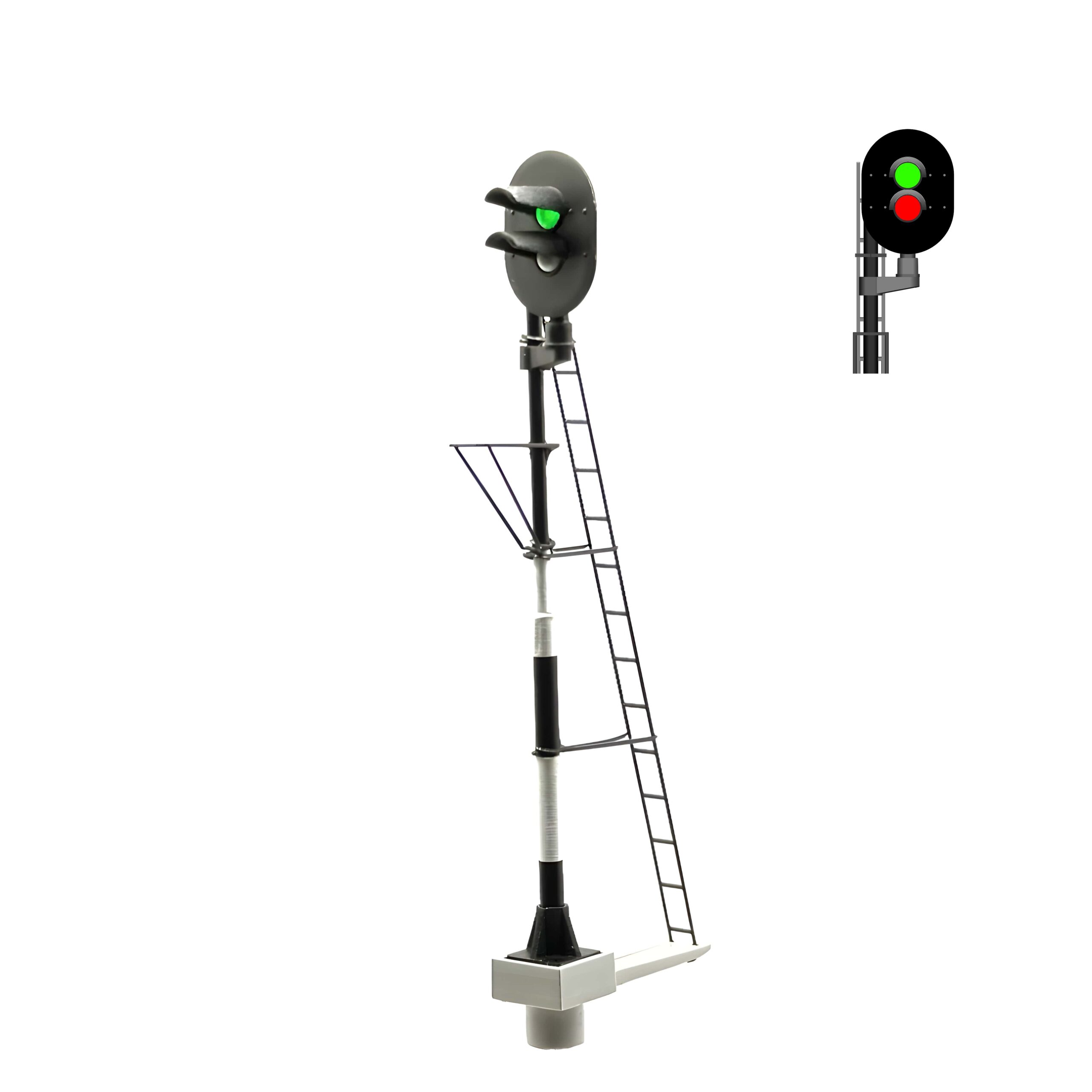 Mafen Lichtsein 913702 NS - Hoofdsein met 2 leds (Groen/Rood) Plaatsing links van de rails - Schaal 1:87 / H0